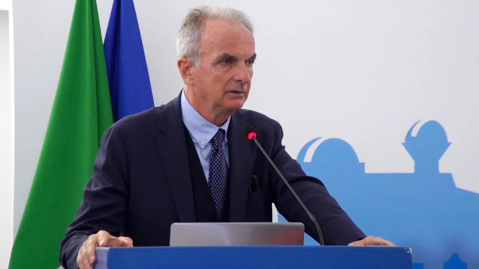 Il presidente di Enac (Ente nazionale aviazione civile) Pierluigi Di Palma durante un intervento
