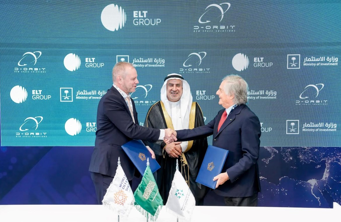 Riyadh, February 10, 2026. Elt Group-D-Orbit Group: collaboration agreement signed by Enzo Benigni, President and CEO (right) and by Luca Rossettini, CEO (left), respectively