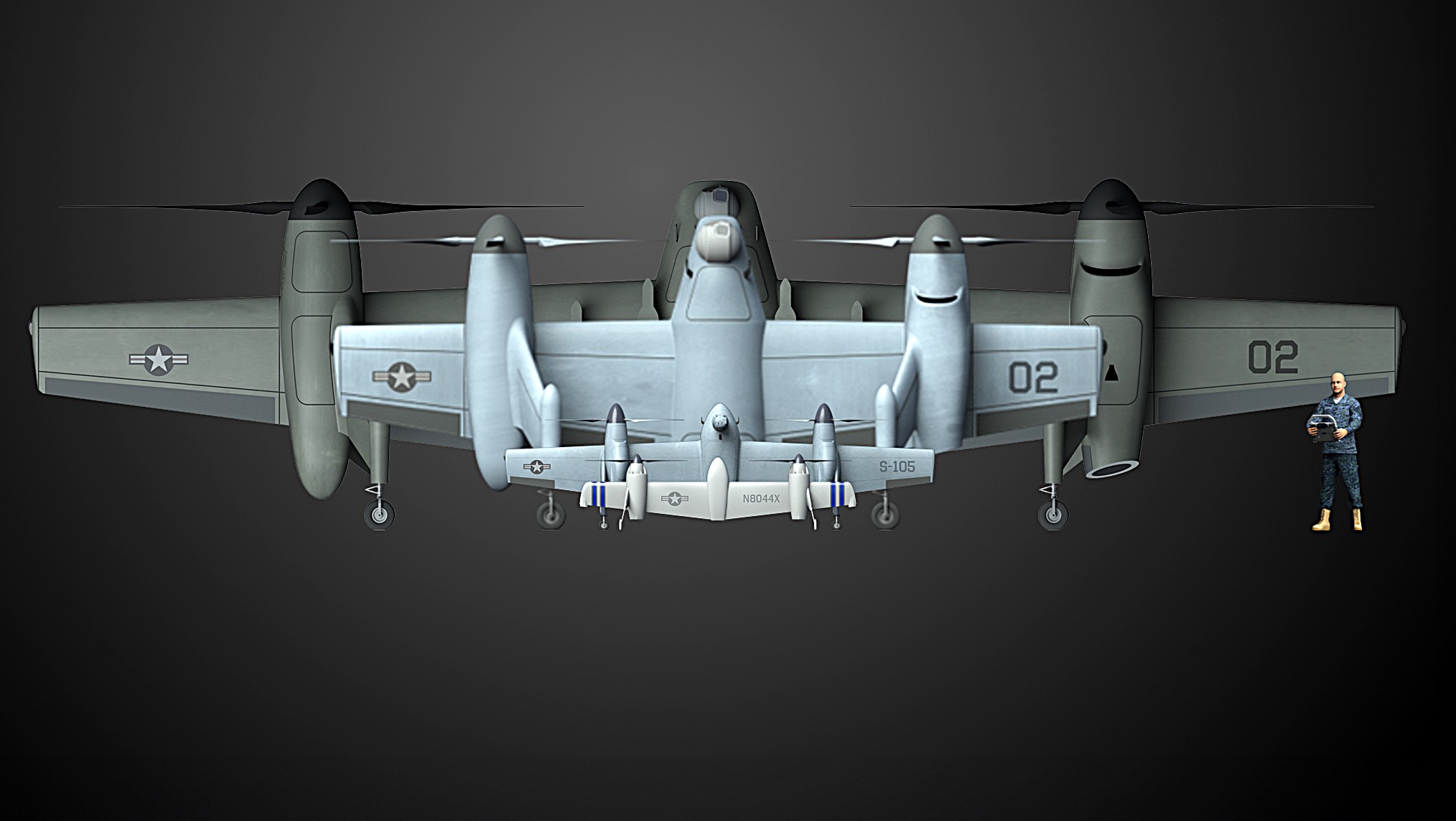 La famiglia di droni Vtol Nomad può essere dimensionata per una varietà di missioni marittime e terrestri. Rendering per gentile concessione di Sikorsky, un'azienda Lockheed Martin