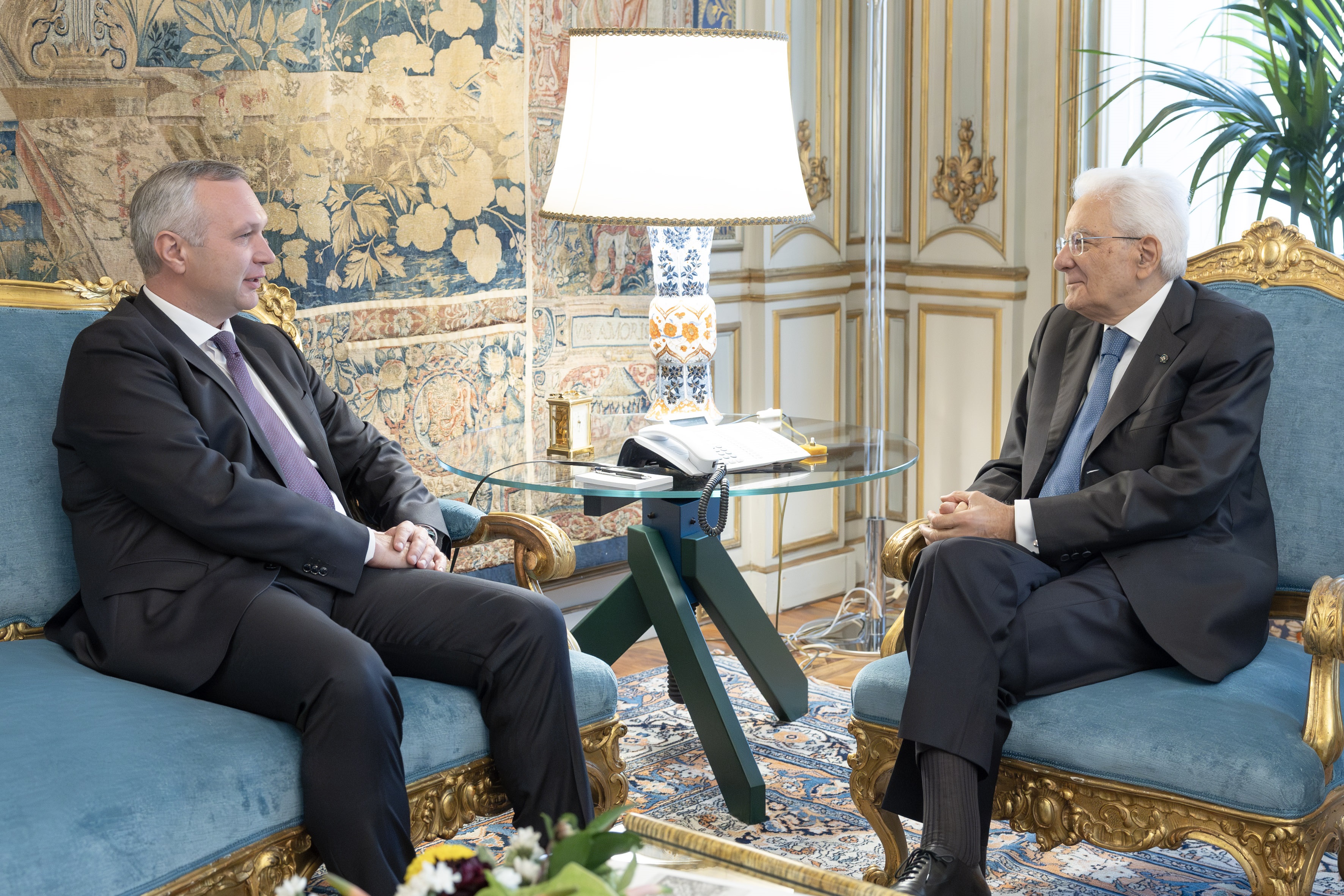 Palazzo del Quirinale, 05/09/2025 (II mandato) Il presidente della Repubblica Sergio Mattarella incontra Yaroslav Melnyk ambasciatore d'Ucraina in Italia