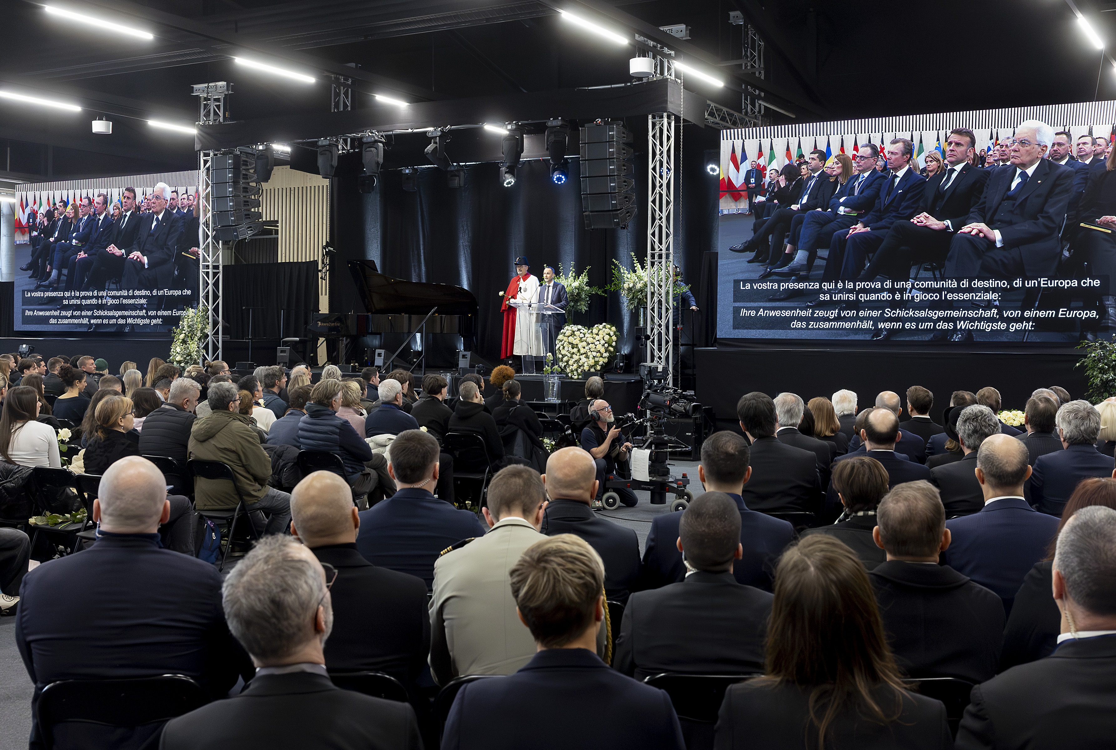 Martigny, 09/01/2026 (II mandato) Il presidente della Repubblica Sergio Mattarella alla cerimonia ufficiale in memoria delle vittime dell'incendio di Crans-Montana