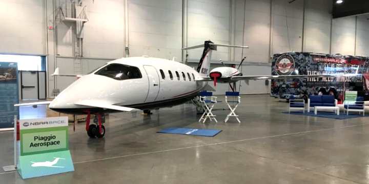 Piaggio P-180 Avanti EVO airplane at "NBAA 2019" in Las Vegas