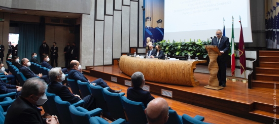 Intervento di Lamberto Giannini, nuovo capo della Polizia di Stato, durante la cerimonia di insediamento avvenuta il 10 marzo 2021 a Roma