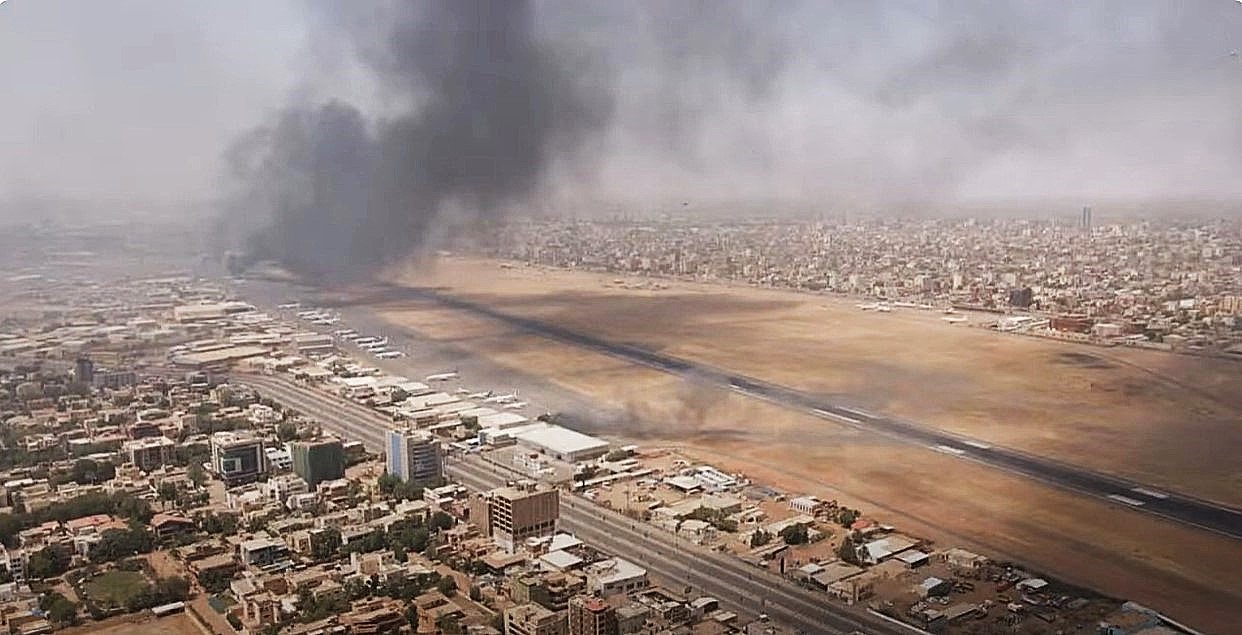 Aerei droni attaccano l'aeroporto internazionale di Khartoum, Sudan (immagine di repertorio)