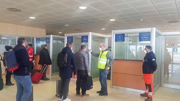Coronavirus. Controlli effettuati all'aeroporto "Vincenzo Florio" di Trapani-Birgi