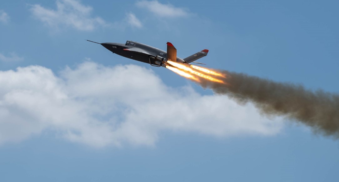 Kratos XQ-58A Valkyrie, a flight-proven Uncrewed Collaborative Combat Aircraft, which will be equipped with an Airbus made mission system