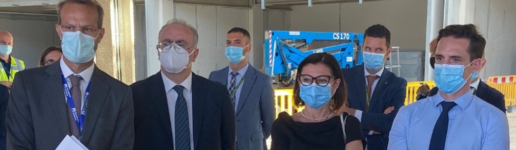 Enac: ministri dei Trasporti di Italia e Francia in visita all’aeroporto di Roma-Fiumicino con il presidente dell’Enac Nicola Zaccheo il 16 giugno 2020
