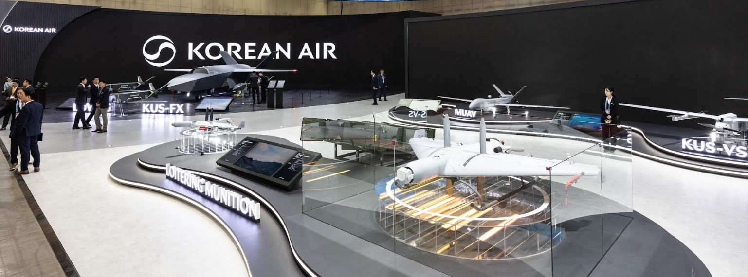 Korean Air’s exhibition booth at Seoul International Aerospace & Defense Exhibition (ADEX) 2025