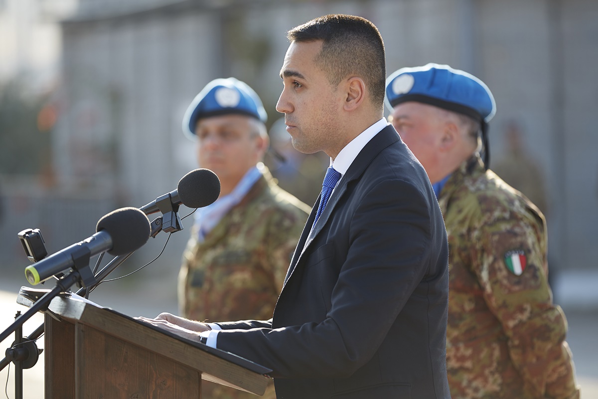 L'intervento di Luigi Di Maio (Maeci) durante la sua visita in Libano del 23 dicembre 2019 ed incontro con i militari italiani della missione Unifil