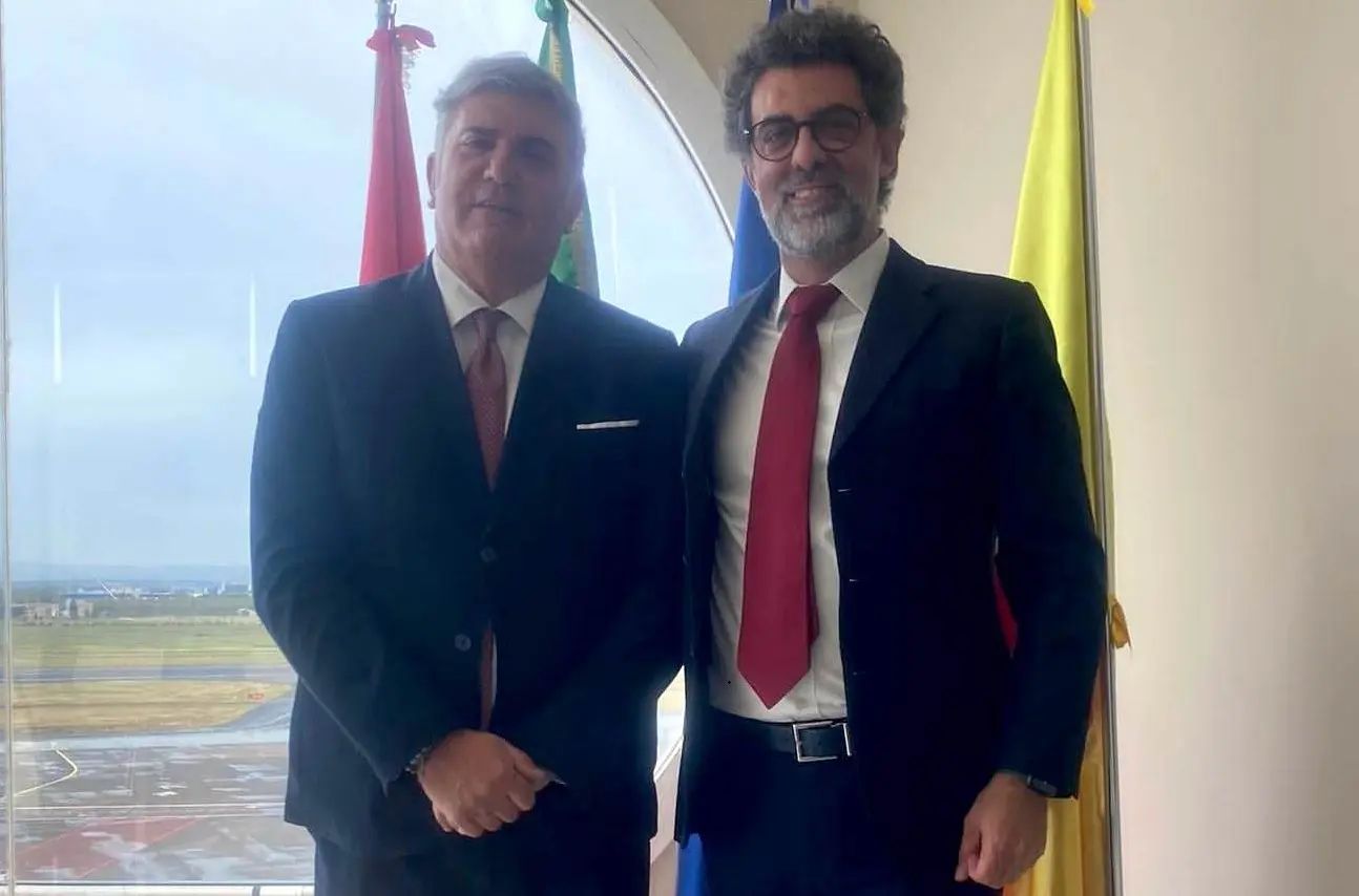 Catania 8 maggio 2023. Da sinistra il commissario straordinario dell’Irsap, Marcello Gualdani, ha incontrato l’ad Sac, Nico Torrisi