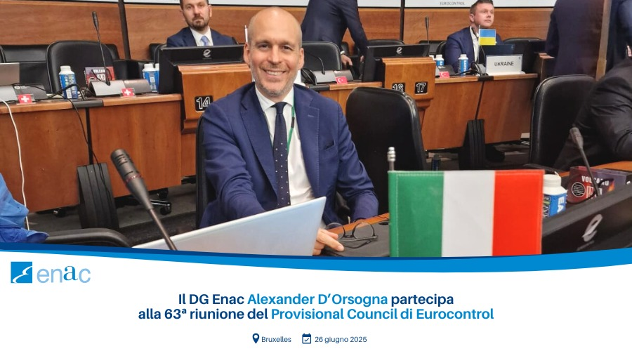 Bruxelles, 26 giugno 2025. Enac: il neo direttore generale dell'Ente nazionale aviazione civile, Alexander D’Orsogna, partecipa alla 63esima riunione del Provisional Council di Eurocontrol