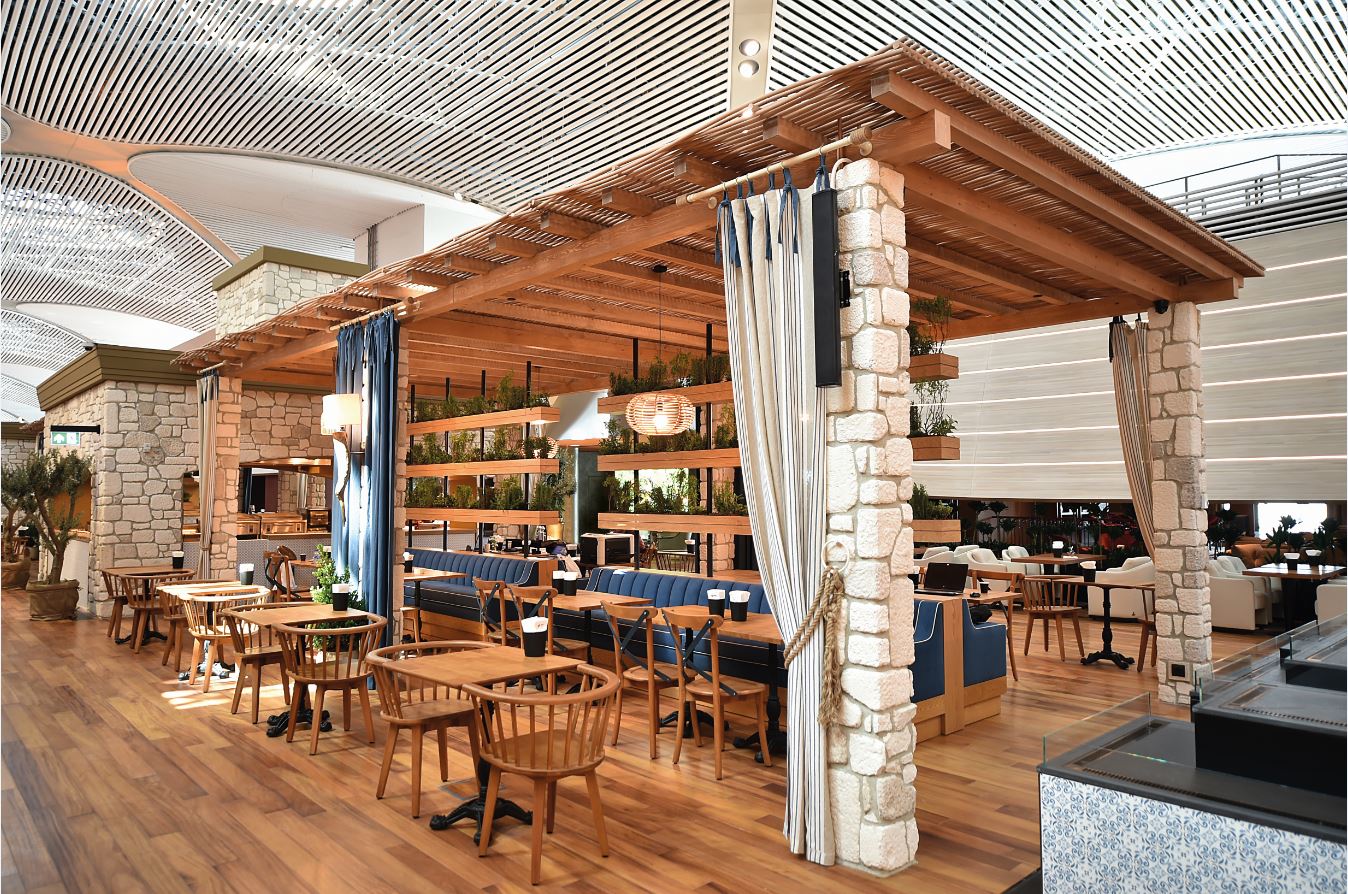 Una lounge di Turkish Airlines nel nuovo aeroporto di Istanbul