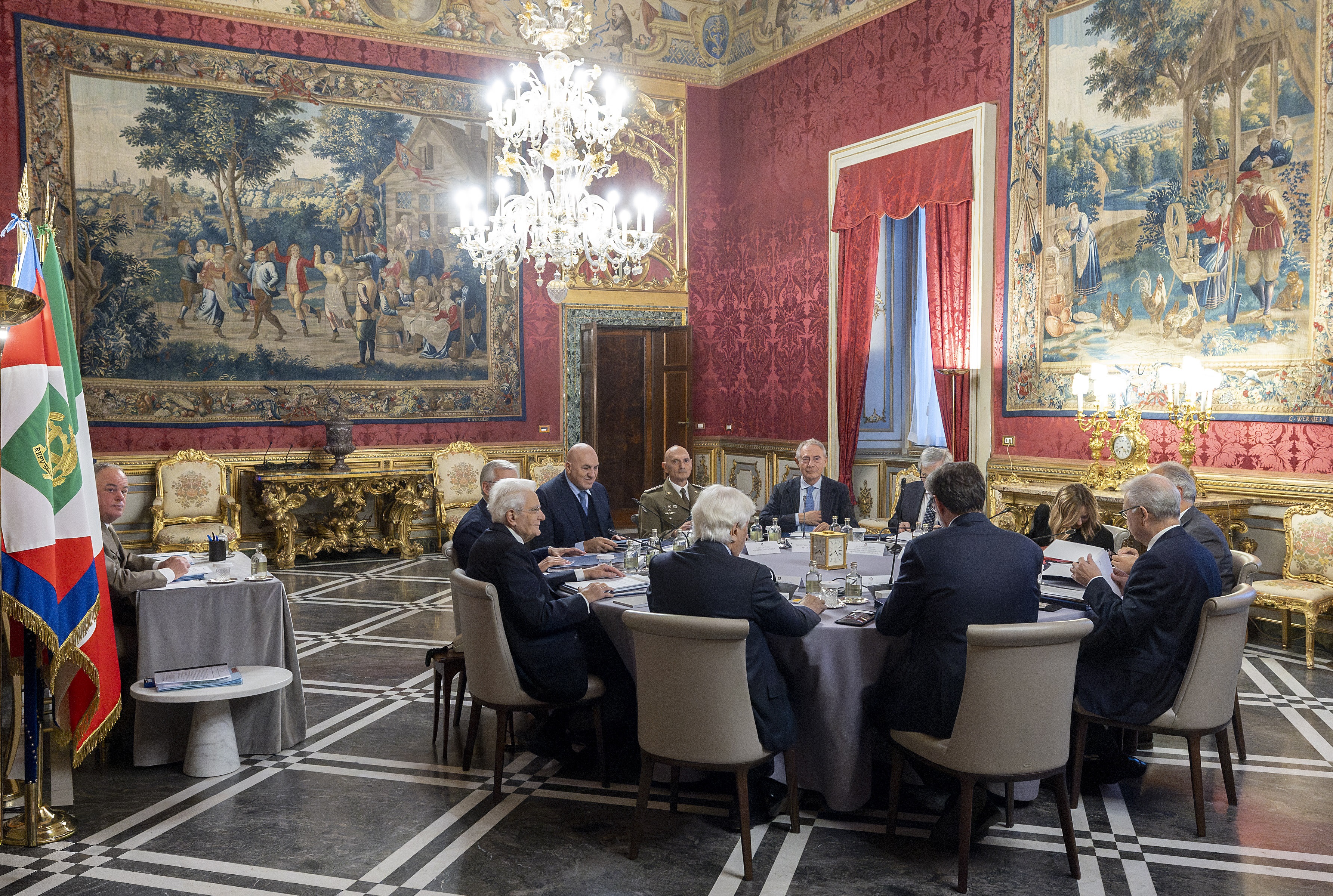 Palazzo del Quirinale, 17/11/2025 (II mandato) Il presidente Sergio Mattarella in occasione della riunione del Consiglio supremo di Difesa