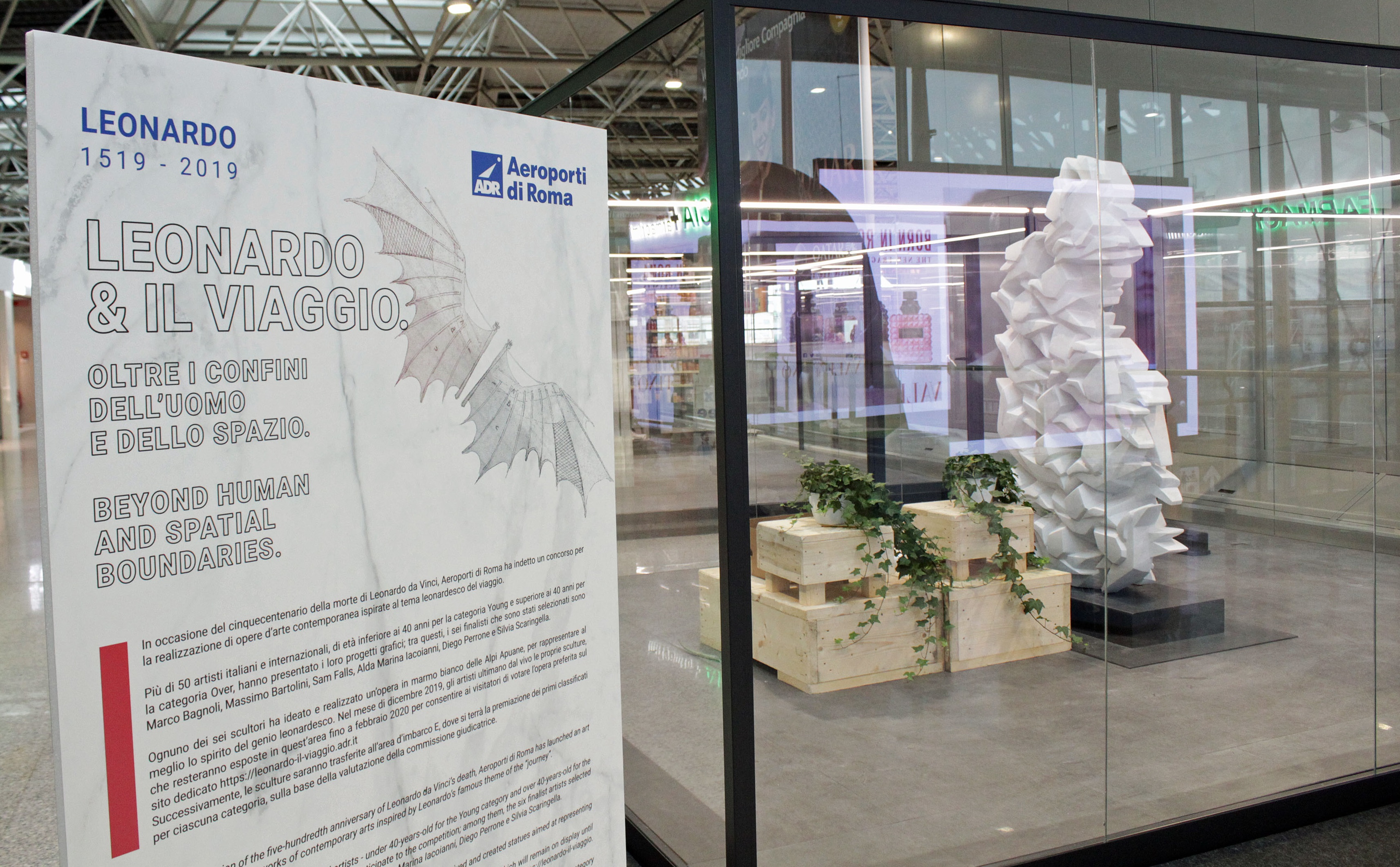 "Leonardo ed il viaggio. Oltre i confini dell'uomo e dello spazio" all'aeroporto di Roma-Fiumicino