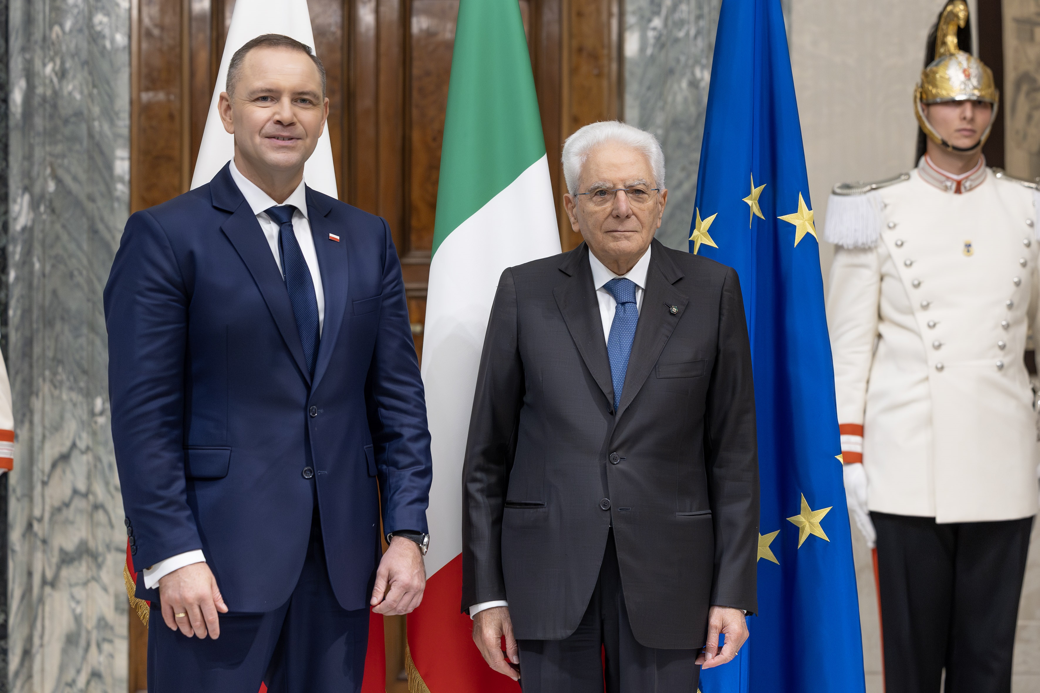 Palazzo del Quirinale, 05/09/2025 (II mandato) Il presidente della Repubblica Sergio Mattarella con Karol Nawrocki, presidente della Repubblica di Polonia