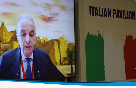 Il presidente Enac Pierluigi Di Palma intervenuto al Dubai al side event organizzato da AdR e ENI sul Patto per la decarbonizzazione a Dubai il 5 dicembre 2023
