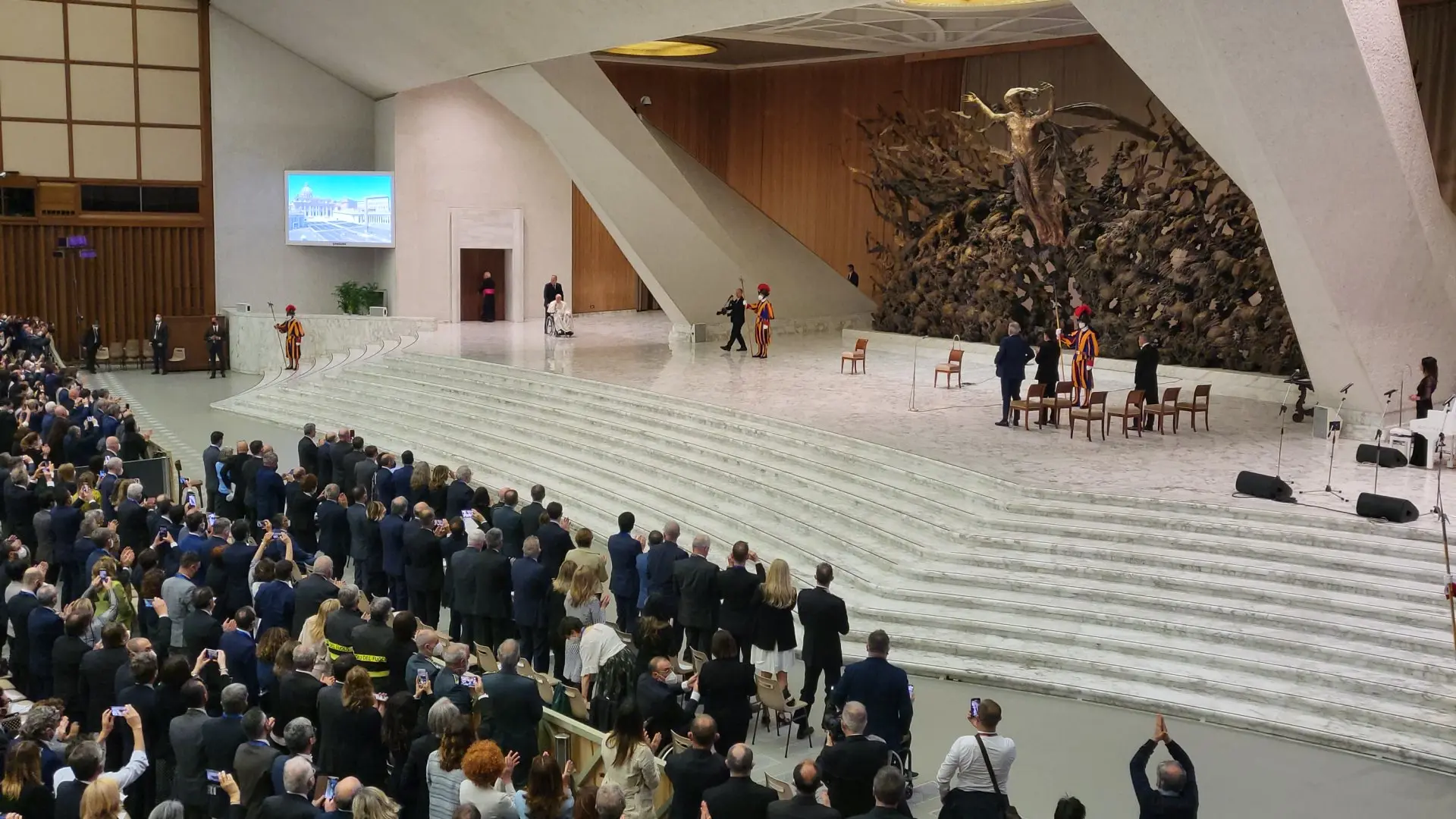 Udienza privata di Papa Francesco con il settore del trasporto aereo svoltasi il 13 maggio 2022