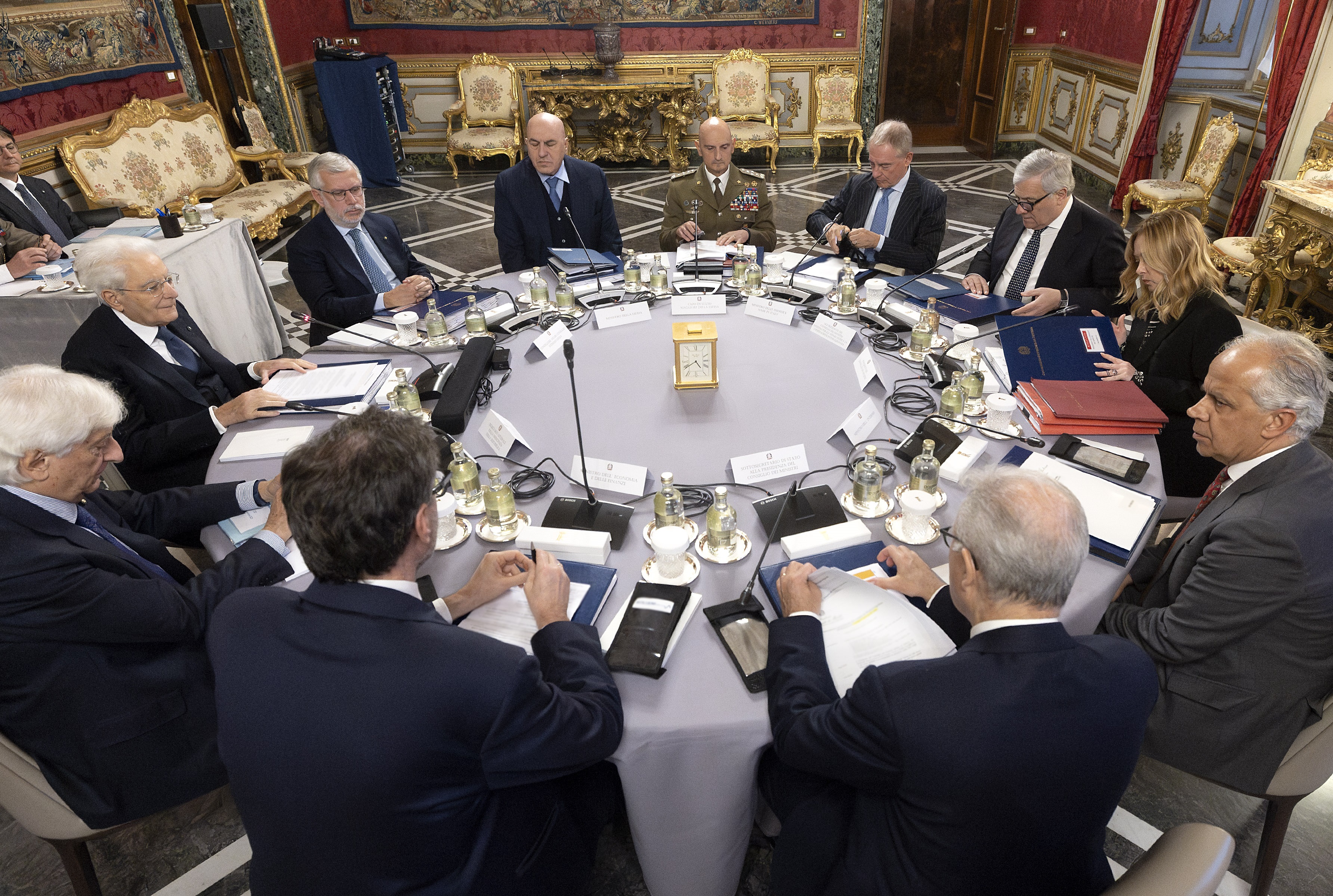 Palazzo del Quirinale, 17/11/2025 (II mandato) Il presidente Sergio Mattarella in occasione della riunione del Consiglio supremo di Difesa