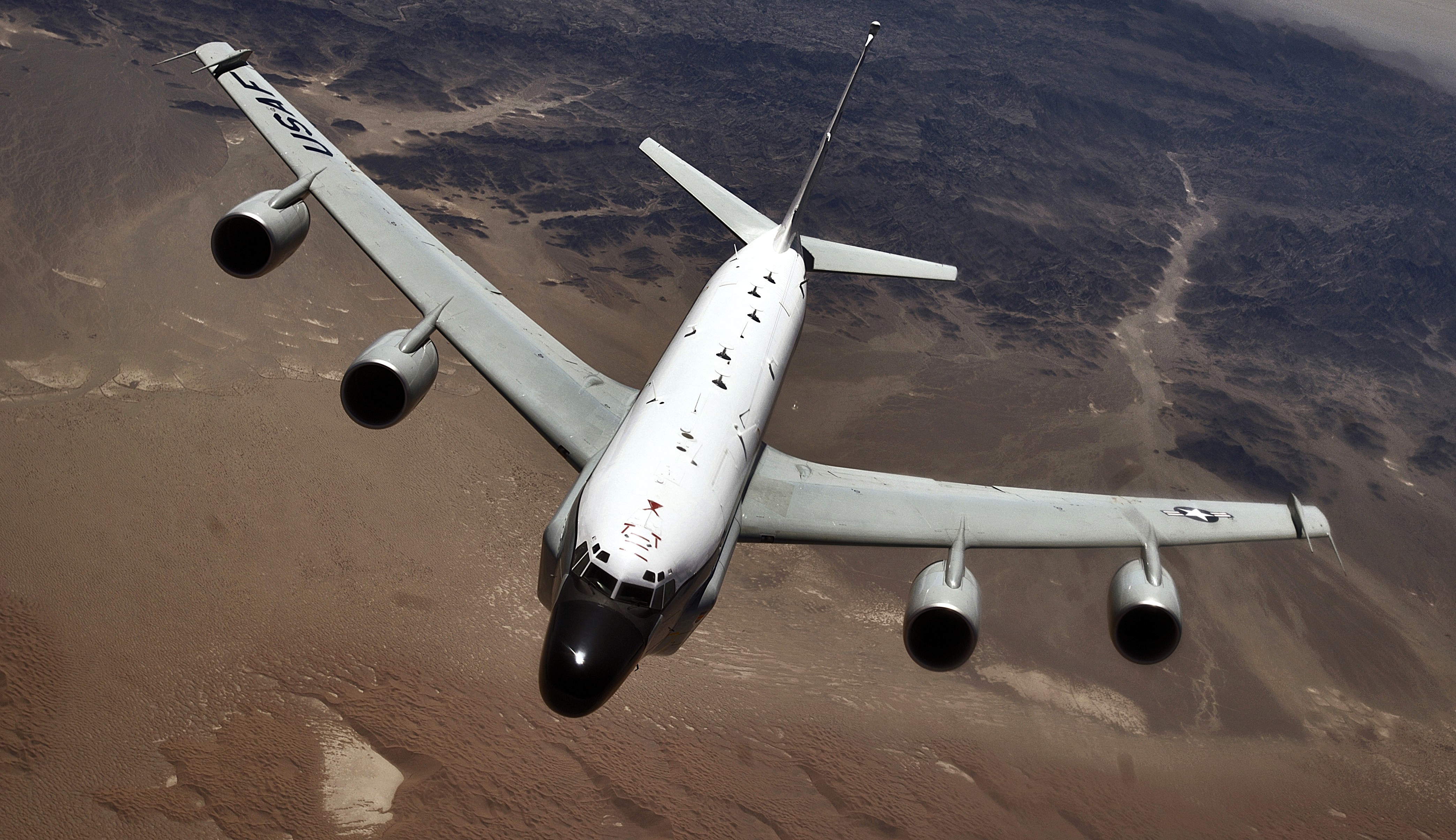 Aereo da ricognizione dell'Usaf RC-135 Rivet Joint