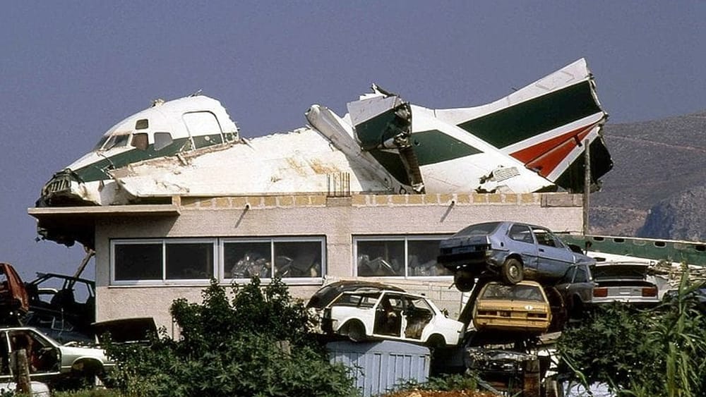 L'aereo Alitalia protagonista del disastro di Punta Raisi (23 dicembre 1978)