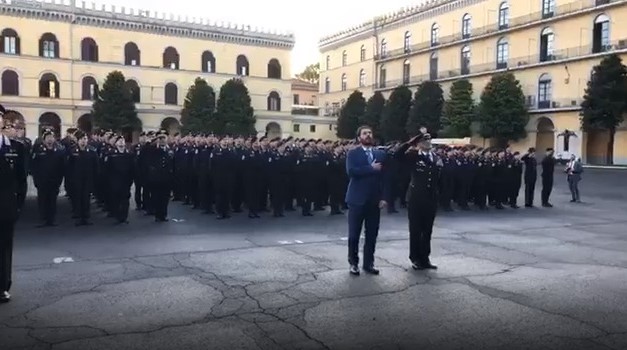 Tofalo visita Comando Scuole dell’Arma dei Carabinieri a Roma il 16 ottobre 2019