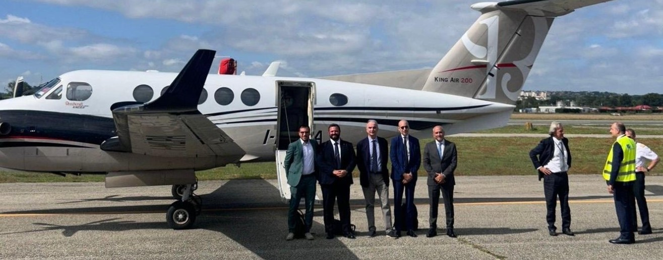 Aeroporto di Roma-Urbe, 15 settembre 2025. Aereo King Air B200 da nove posti ha permesso di collegare il versante adriatico della nostra penisola con quello tirrenico