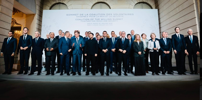 Parigi, 06/01/2026 - Il presidente del Consiglio Giorgia Meloni ha preso parte alla riunione della Coalizione dei volenterosi a livello Leader, che si è tenuta presso il Palazzo dell'Eliseo