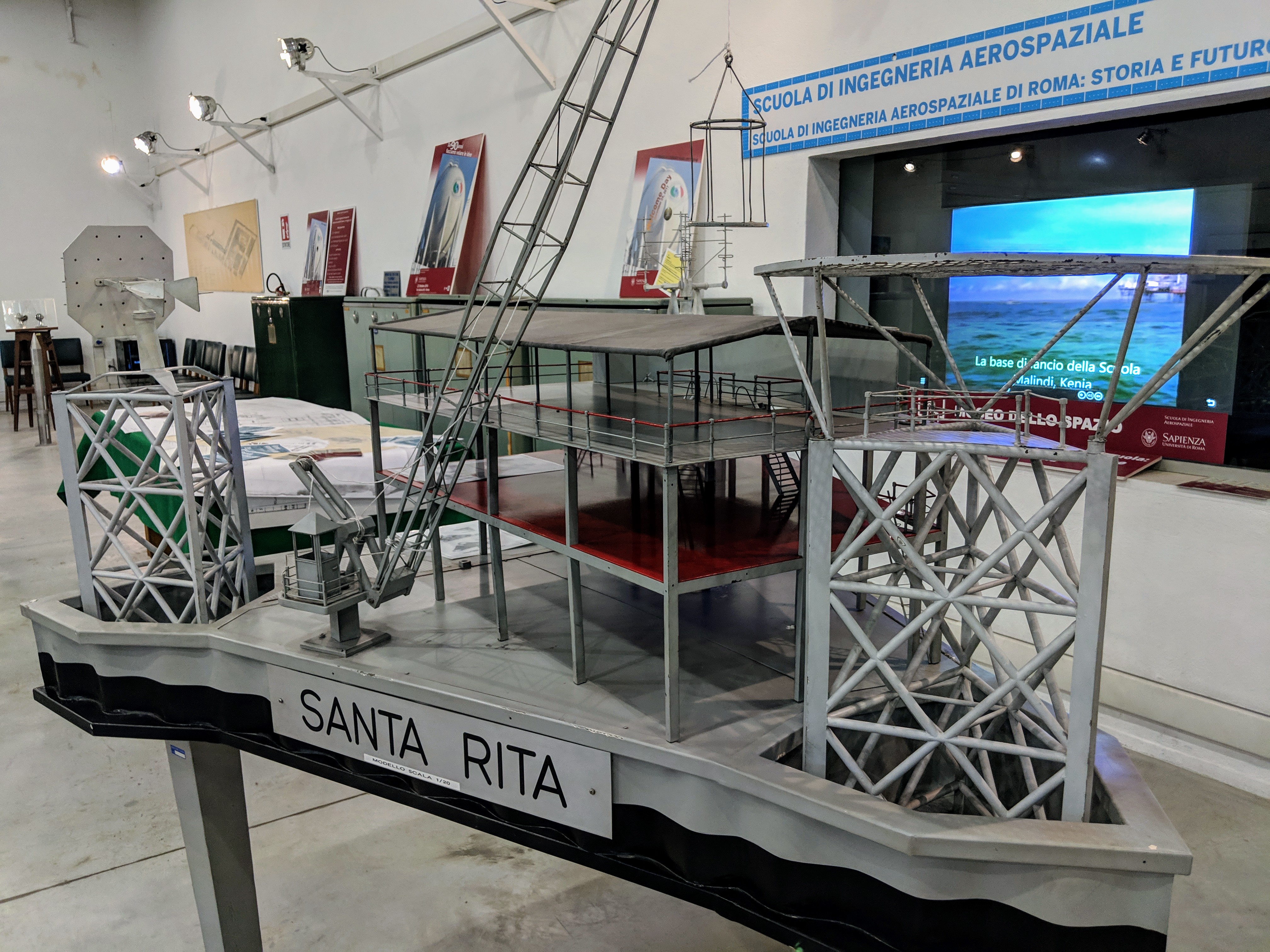 Modello della piattaforma Santa Rita utilizzata per il lancio degli Scout