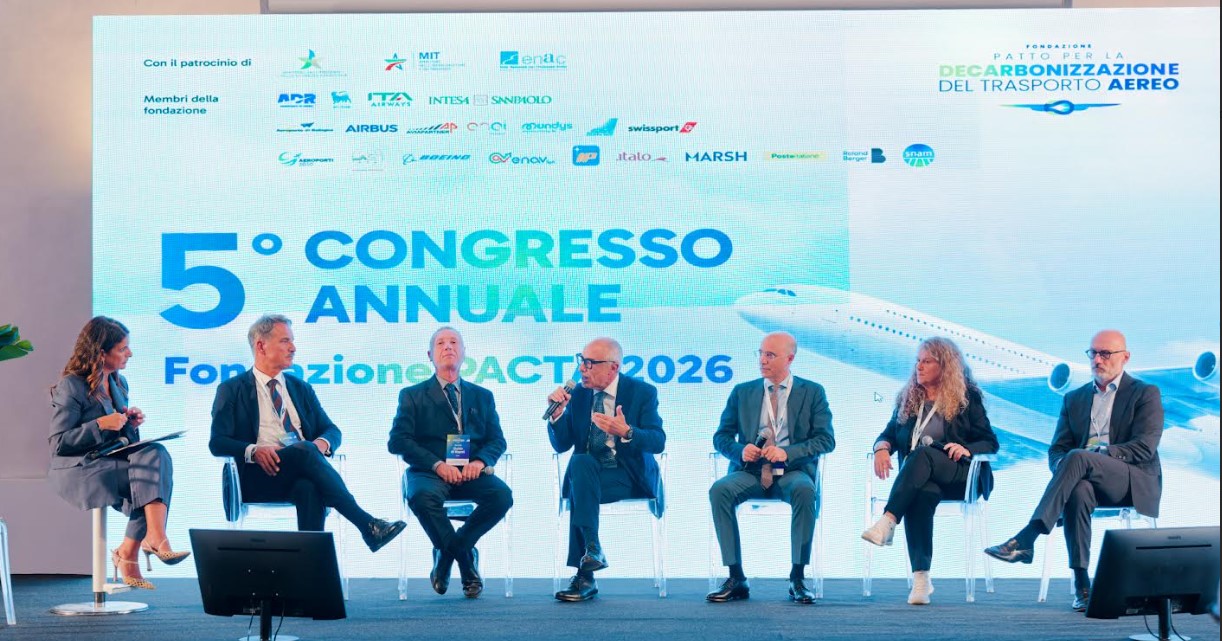 Roma, 24 settembre 2026. 5° congresso annuale della Fondazione Pacta (Patto per la decarbonizzazione del trasporto aereo) che si è svolto presso l’Istituto centrale per la grafica