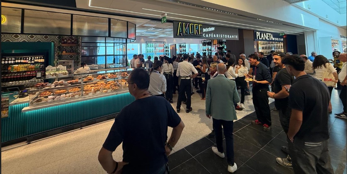 Sale ristorante Amore e Planeta wine bar inaugurate all'aeroporto "Falcone-Borsellino" di Palermo-Punta Raisi