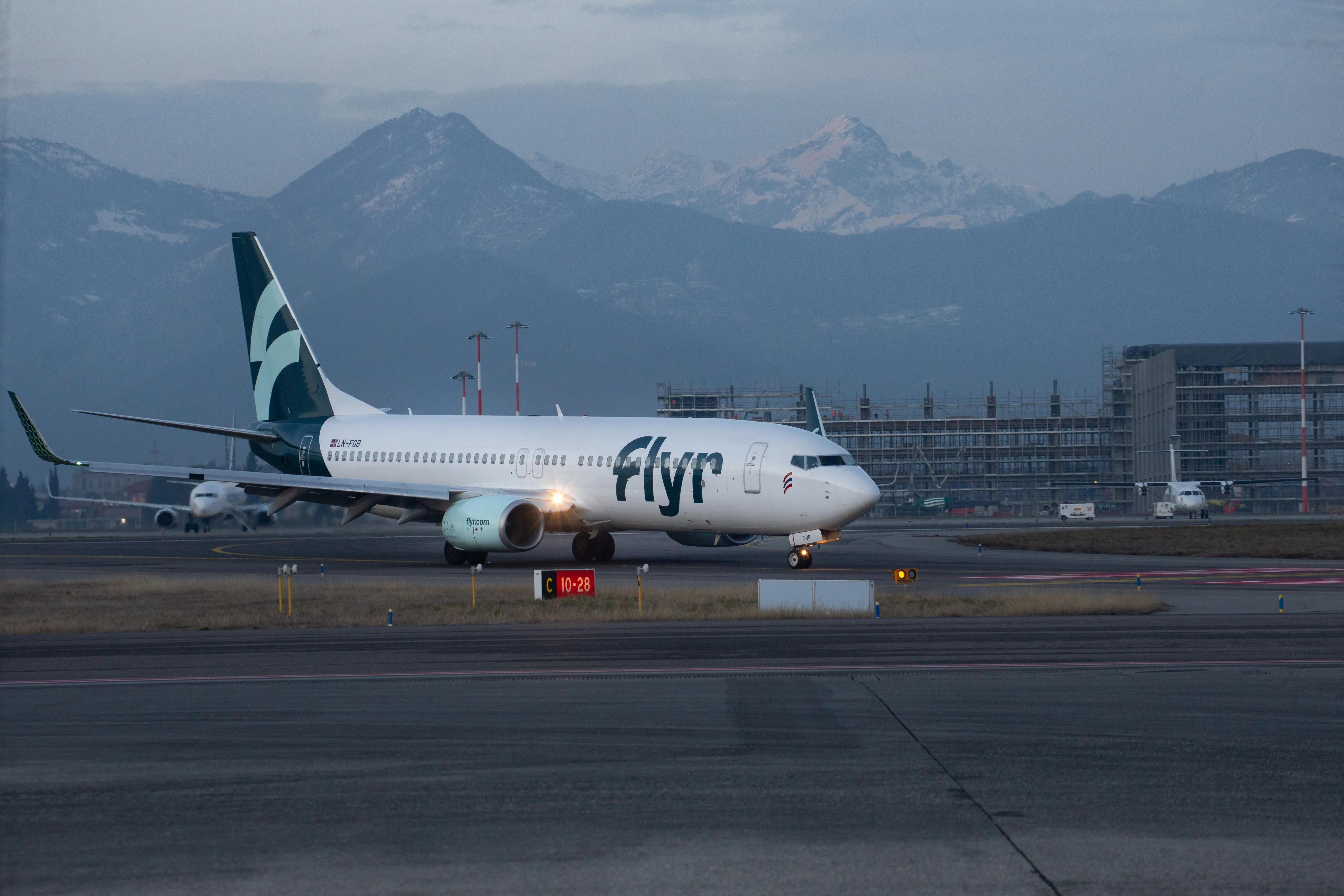 Aereo B-737/800 atterrato il 16 febbraio all'aeroporto di Bergamo-Orio al Serio