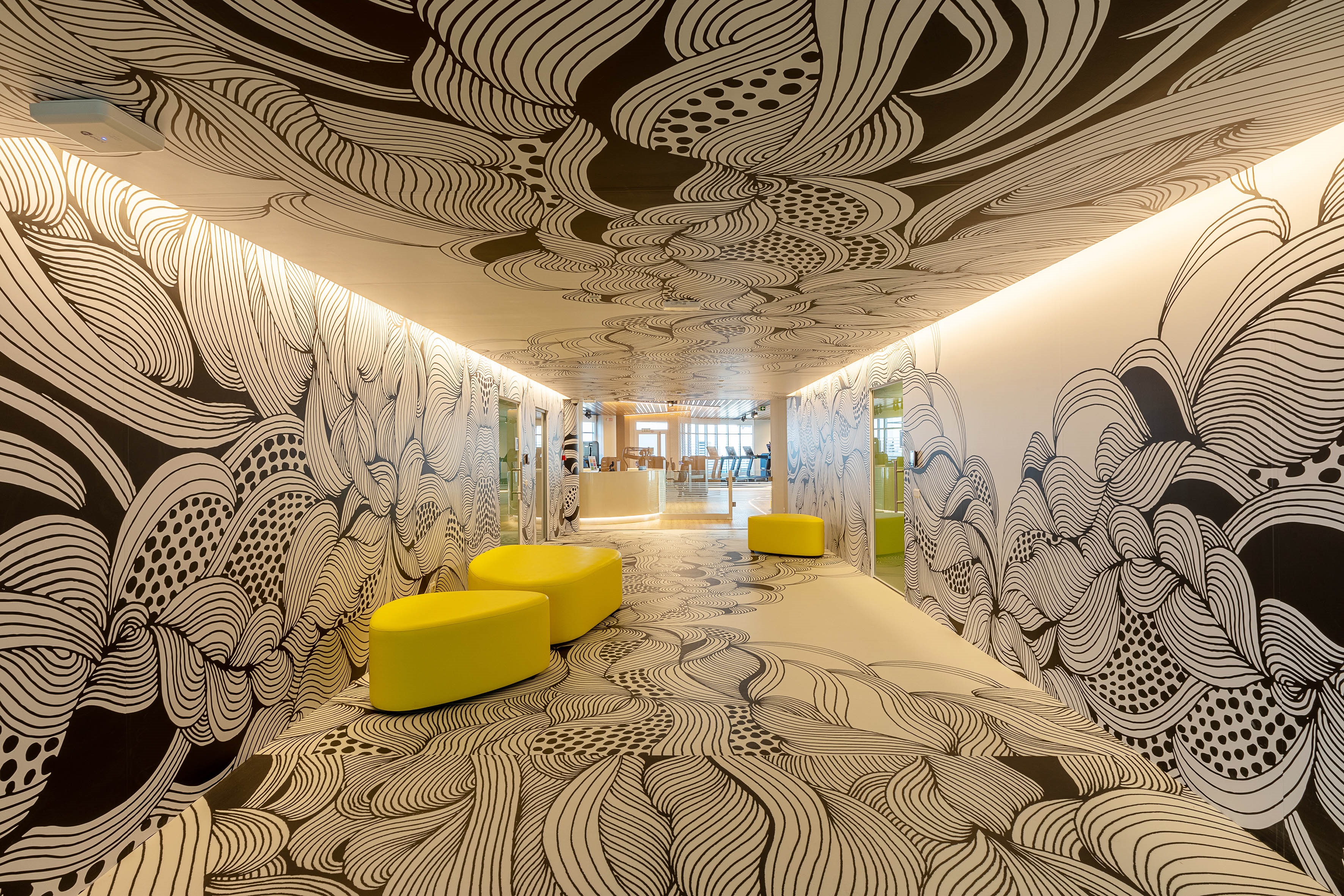 Ingresso del fitness lounge all'aeroporto "Marconi" di Bologna