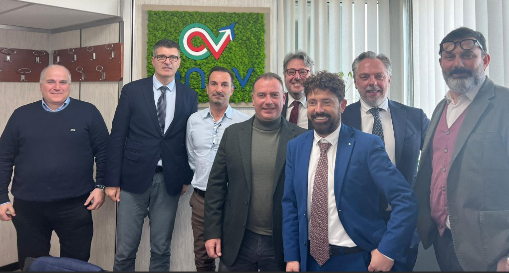 Regione Lombardia. Assessore regionale alla Casa e Housing sociale, Paolo Franco, interviene nella sede Enav di Roma-Fiumicino all’incontro organizzato da Ancai (Associazione nazionale Comuni aeroportuali italiani) il 3 aprile 2024