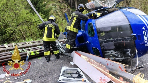 L'elicottero Eurocopter AS 350B3 Ecureuil precipitato a Carona (6 maggio 2025)
