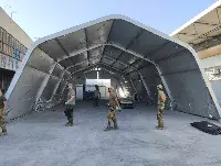 Aeroporto di Catania-Fontanarossa. Installazione della tensostruttura