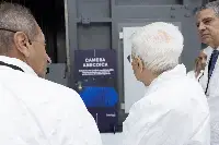 Roma, 07/10/2025 (II mandato) Il presidente della Repubblica Sergio Mattarella visita i laboratori della Space Smart Factory di Thales Alenia Space Italia