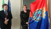 Visita console generale Usa Mary Avery all'aeroporto di Catania effettuata il 27 gennaio 2020 ed il presidente società gestione scalo etneo (Sac), Sandro Gambuzza