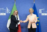 Bruxelles, 03/11/2022 - Il presidente del Consiglio, Giorgia Meloni, ha incontrato il presidente della Commissione europea Ursula von der Leyen
