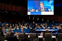 L'Aia, 25/06/2025 - La riunione dei Capi di Stato e di Governo del Consiglio Atlantico: l'intervento del segretario generale della Nato, Mark Rutte