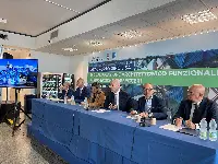 Foggia, 19 ottobre 2023. Conferenza-stampa di presentazione interventi architettonico, estetico e funzionale sull’aerostazione passeggeri dell’aeroporto foggiano "Gino Lisa"