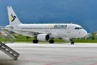 Aereo A-319/100 di FlyBosnia denominato "Sarajevo"