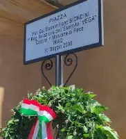 Bagnoregio (Viterbo), 30 maggio 2025. Sottosegretario Difesa, Isabella Rauti, alla cerimonia di commemorazione nel ventennale della scomparsa del maresciallo Capo Massimiliano Biondini dell’AvEs, caduto in Iraq nell’ambito della missione di pace “Antica Babilonia” al quale è stata intitolata una piazza