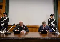 Roma, 11 ottobre 2023. Comandante generale, generale di Corpo d’Armata dei Carabinieri Teo Luzi, ed il viceministro Infrastrutture e trasporti Edoardo Rixi hanno siglato un protocollo di intesa presso il Comando generale dell’Arma