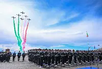 Napoli primo aprile 2026. 103esimo anniversario dell&rsquo;AMI e giuramento degli allievi dell&rsquo;Accademia Aeronautica: cerimonia suggellata dal sorvolo degli aerei delle "Frecce Tricolori"