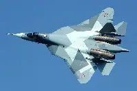 A Sukhoi Su-57 aircraft