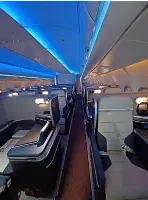 Interiors designed by Walter De Silva of the Airbus A-330neo of ITA Airways