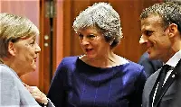 From left: Merkel (Germany), May (UK) and Macron (France)