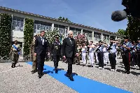 Il presidente della Repubblica Sergio Mattarella alla cerimonia del centosettantesimo anniversario dello Stabilimento chimico farmaceutico militare di Firenze svoltasi il 19 giugno 2023