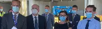 Enac: ministri dei Trasporti di Italia e Francia in visita all’aeroporto di Roma-Fiumicino con il presidente dell’Enac Nicola Zaccheo il 16 giugno 2020