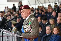 L'Aquila, 5 maggio 2026. Il capo di Stato Maggiore dell'Esercito, generale di Corpo d'Armata Carmine Masiello durante il suo intervento alla cerimonia in occasione del 165esimo anniversario costituzione della Forza Armata